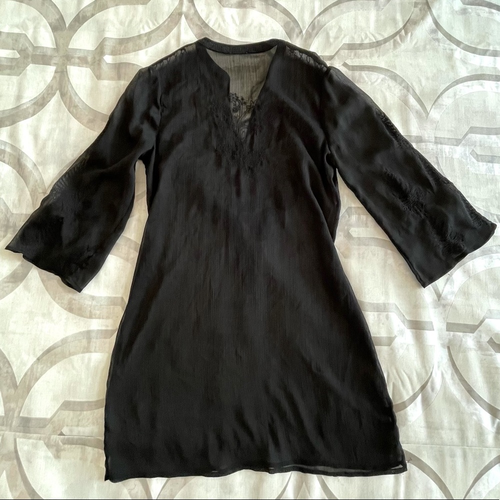 2/$15 F21 Boho Embroidered Mesh Dress